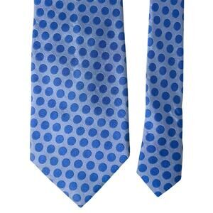 Paul Smith Blue Circles Polka Dot Silk Neck Tie - 3.75 x 59